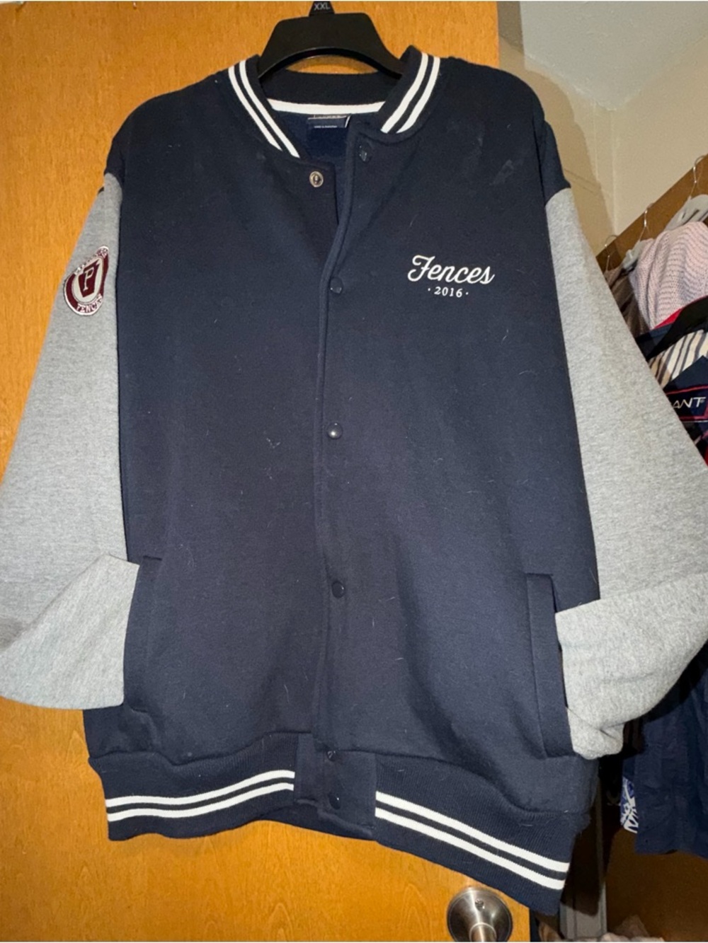 MV Sport Navy & White Varsity Jacket